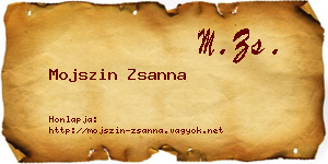 Mojszin Zsanna névjegykártya